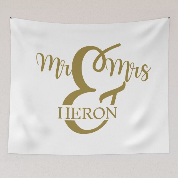 Item preview, Mr & Mrs HERON | Gift ideas designed and sold by yourscotborders.