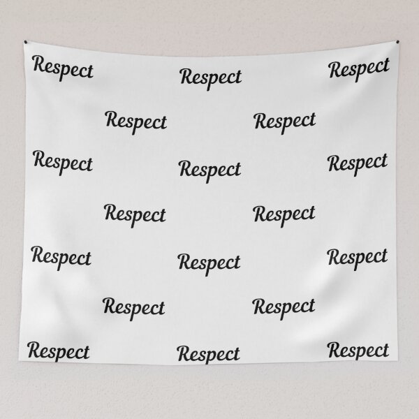 Item preview, Respect. Text only design. Black Script text. designed and sold by JellyBeenzz.