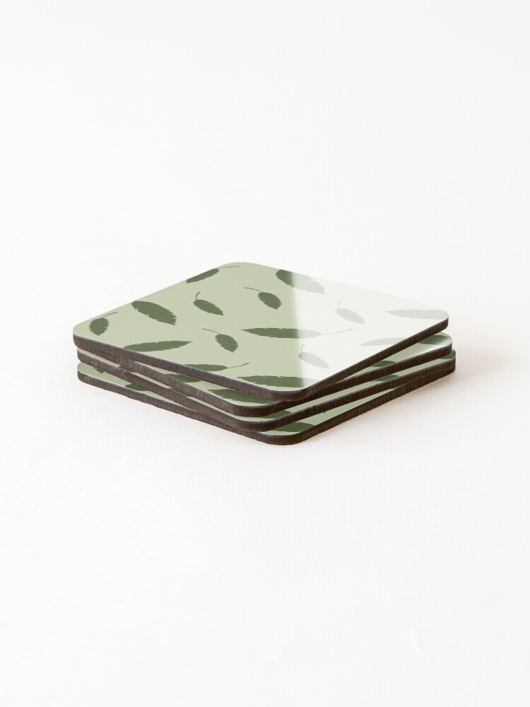 Thumbnail 4 of 5, Coasters (Set of 4), Clean Leaf pattern designed and sold by KLINESTORE.