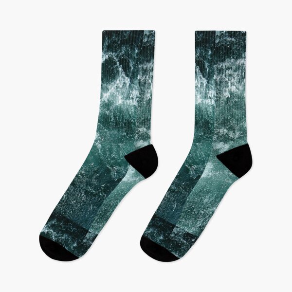 Item preview, abstract dark blue waterfall wave water designed and sold by paradiskt.