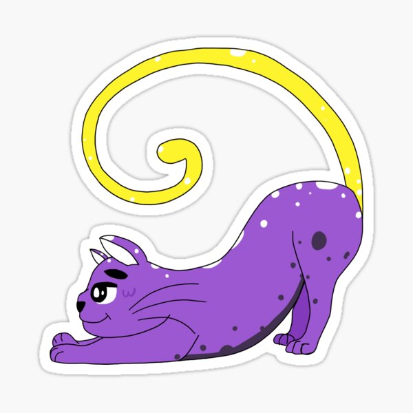 Non-Binary Pride Cat Sticker