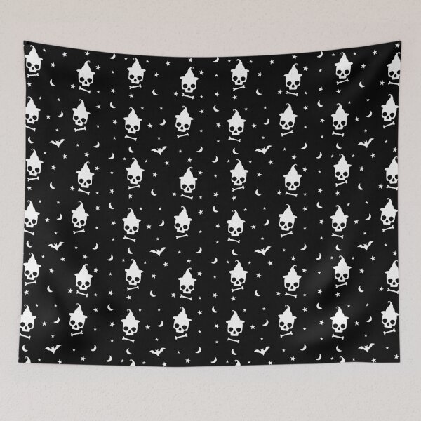 Item preview, Skull Hat Halloween, Bones, Stars, Bats with Skull Pattern /Cute Halloween Patterns designed and sold by UniqueMw.