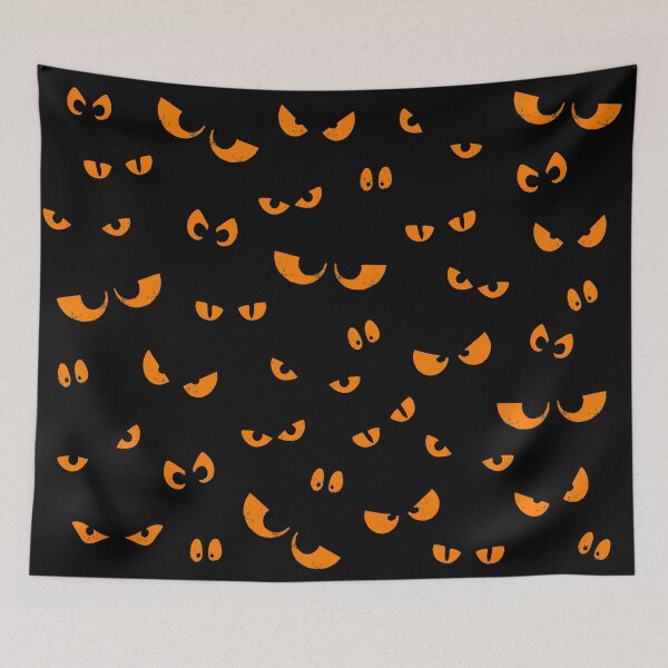 Item preview, Glowing Orange Halloween Spooky Eyes  designed and sold by MoCatDesigns.