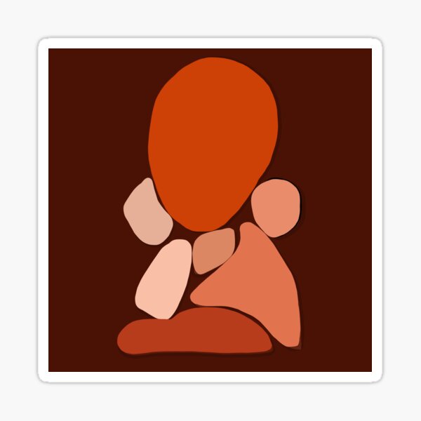 ‘Facing My Truth’ Minimalist Calming Art | Wilsar Sticker