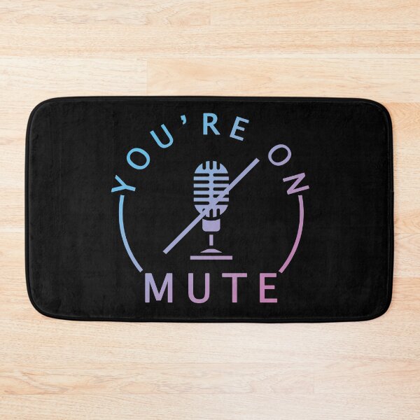 Item preview, YOU ARE ON MUTE Cool Pink Blue Funny Online School designed and sold by a-little-ink.