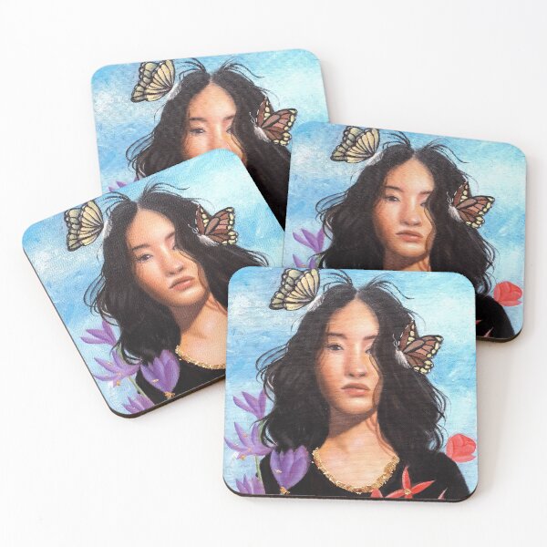 Item preview, oil portrait with butterflies designed and sold by Courtney  Golaub.
