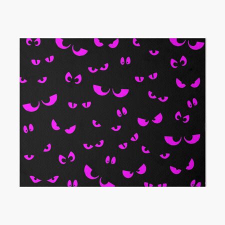 Glowing Eyes Art Board Prints Redbubble - pink glowing eyes roblox