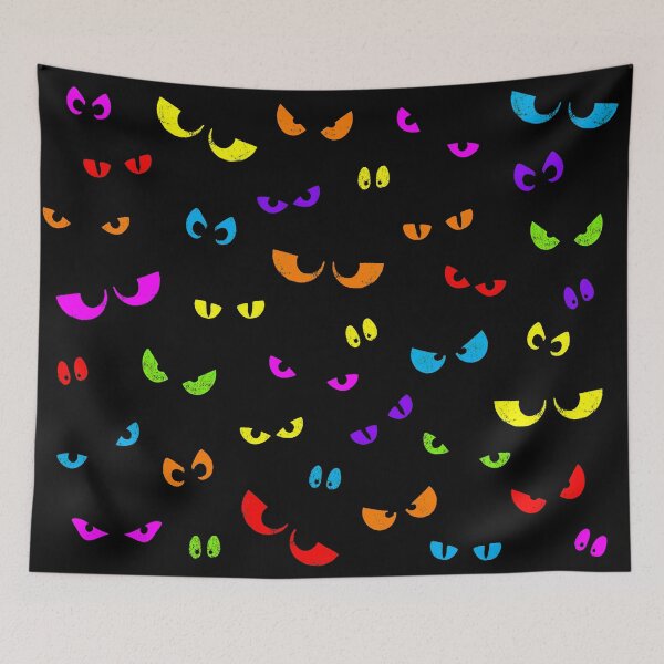 Item preview, Glowing Rainbow Halloween Spooky Eyes  designed and sold by MoCatDesigns.