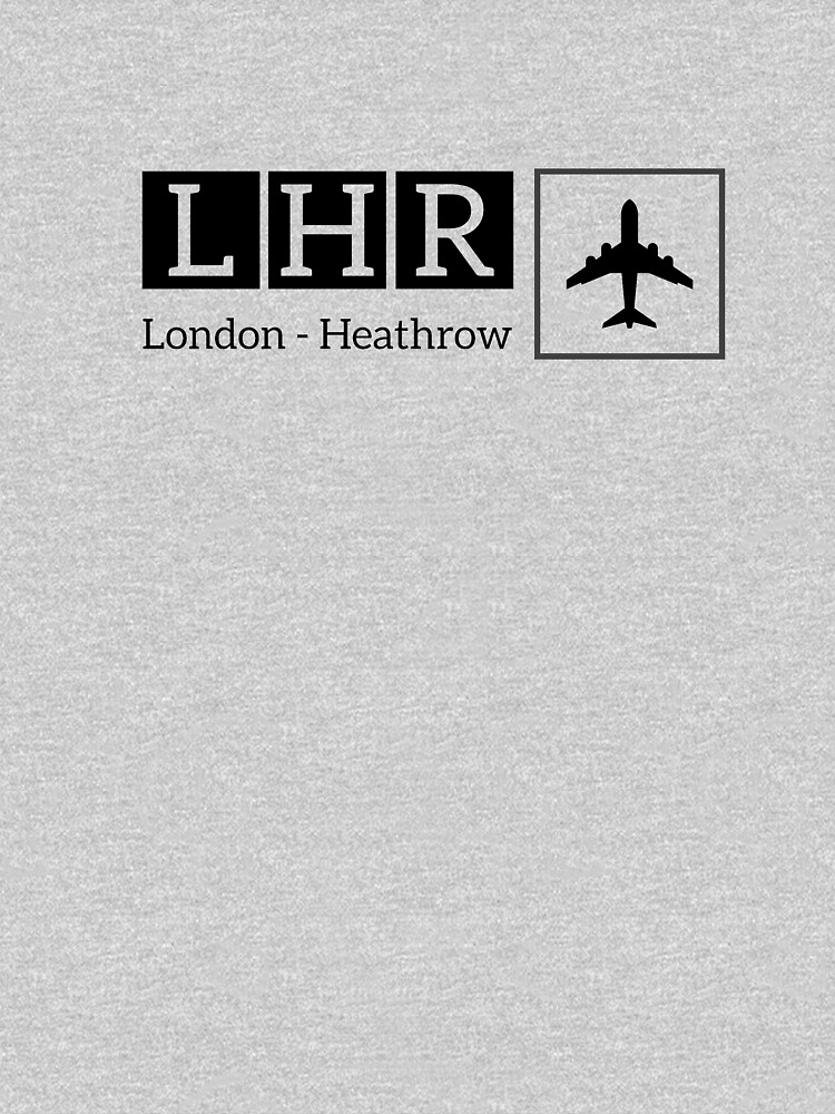 "LHR London Heathrow Airport Code" Zipped Hoodie by ClassyGeek1
