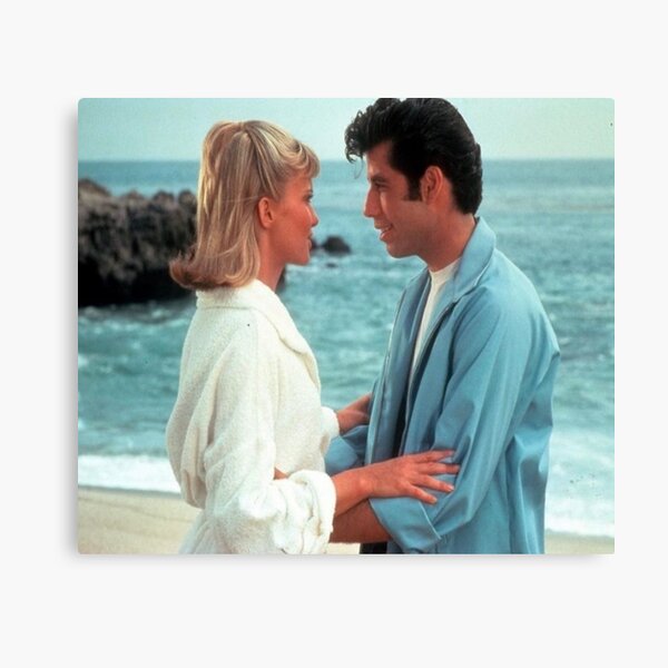 Sandy and Danny on the Beach Grease Canvas Print