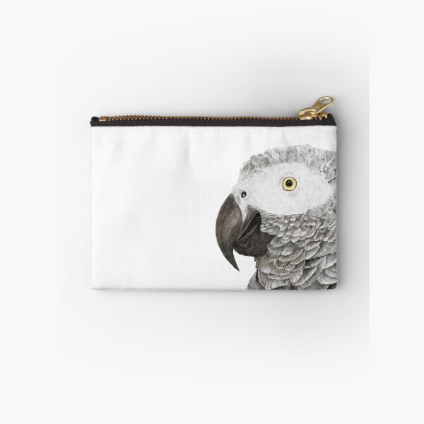 Item preview, Grey parrot congo african timneh old word bird watercolor designed and sold by L'Atelier Oranjade.