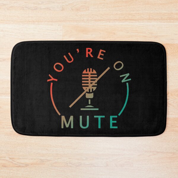Item preview, YOU ARE ON MUTE Cool Blue Red Funny designed and sold by a-little-ink.