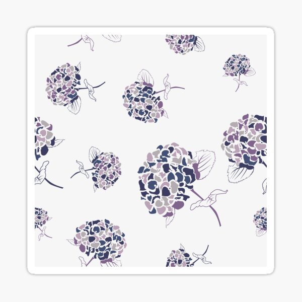 Lilac hydrangeas Sticker