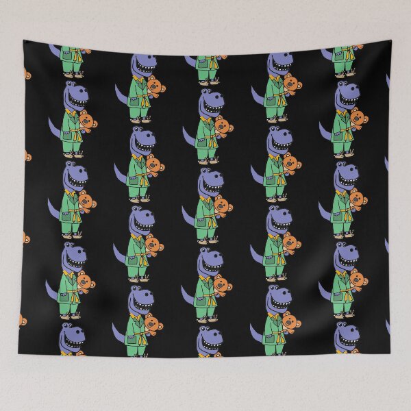 Item preview, Funny T-rex Dinosaur wearing Pajamas and Bunny Slippers designed and sold by Nature's Fancy.