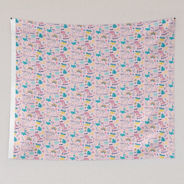 Item preview, Unicorn, rainbow & dinosaur designed and sold by CreativeNewDesigns.