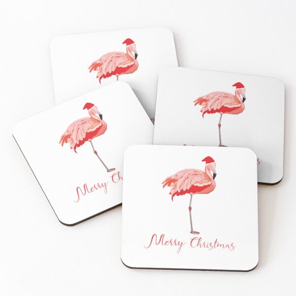 Item preview, Pink Flamingo Christmas Outfit Funny Flamingo Bird In Santa Hat Women Men Merry Christmas Xmas Gift designed and sold by FunnySunny T-Shirts.