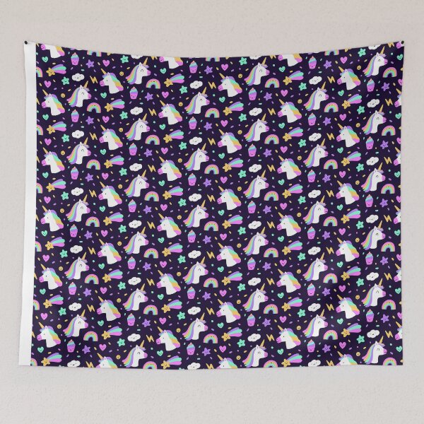 Item preview, Unicorn, rainbow & falling stars designed and sold by CreativeNewDesigns.
