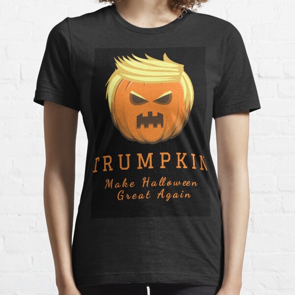 Halloween Tee for Women Halloween Womens Shirt TrumpkinT-Shirt Pumpkin Face Bats