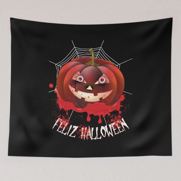 Aperçu de l'œuvre Feliz Halloween citrouille drôle créée et vendue par JDRProd.