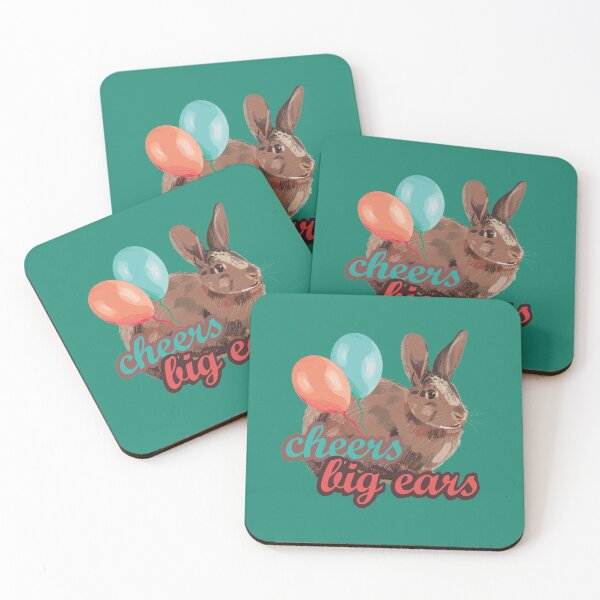Item preview, Brown rabbit with two balloons, cheers big ears designed and sold by korasi.