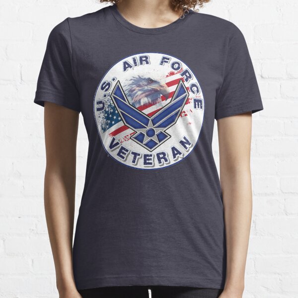 U.S. Air Force Veteran with Flag and Eagle. Essential T-Shirt