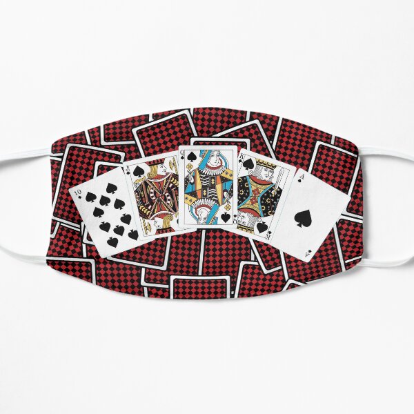 Royal Flush in Spades - Poker Mask Design Flat Mask