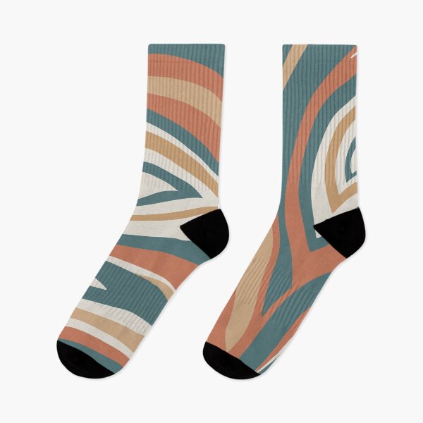 Aperçu de l'œuvre Retro, Midcentury Modern, Geometric Art, Terracotta, Teal créée et vendue par meggydesigns.