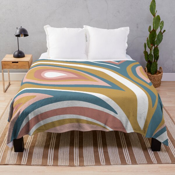 Artikelvorschau, Retro, Midcentury Modern, Geometric Art, Pink, Gold, Blue entworfen und verkauft von meggydesigns.
