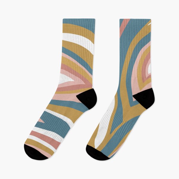 Aperçu de l'œuvre Retro, Midcentury Modern, Geometric Art, Pink, Gold, Blue créée et vendue par meggydesigns.
