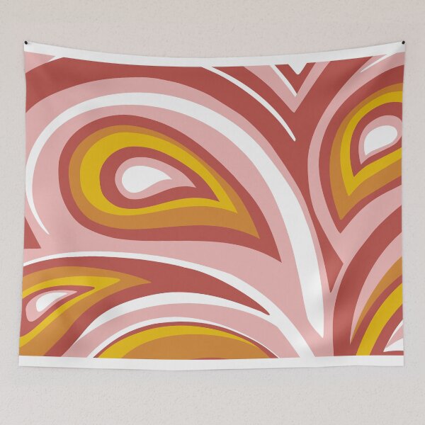 Artikelvorschau, Retro, Midcentury Modern, Geometric Art, Pink and Yellow entworfen und verkauft von meggydesigns.