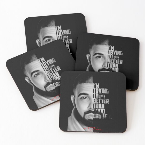 Item preview, Black and white Drake quote designed and sold by Enea Kelo.