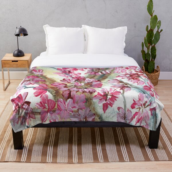 Artikelvorschau, Rosa und weiße Blumenentwurf der Apfelblüte #redbubble #flowerdesign entworfen und verkauft von Smalltownart.
