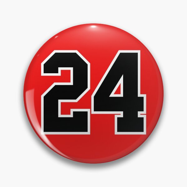 Item preview, Jersey Number 24 twenty-four Red Black Sporty designed and sold by anejsraml.