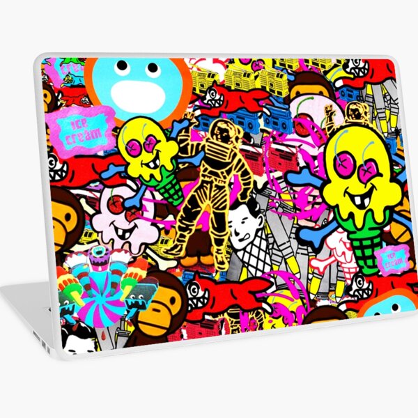 Bathing Ape Collage Laptop Skin