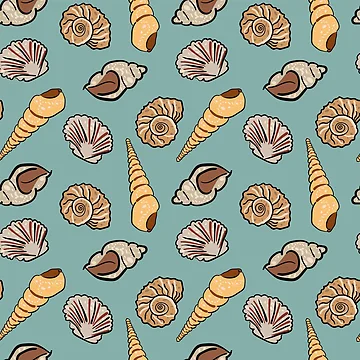 Artwork thumbnail, Sea shell ocean pattern by EngineerGoC