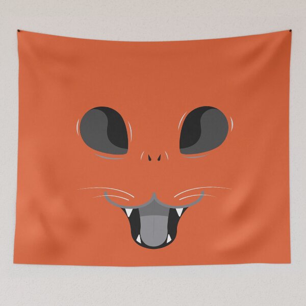 Item preview, Spooky Face: Alien Eyes and Cat Mouth | Orange designed and sold by MAS-S.