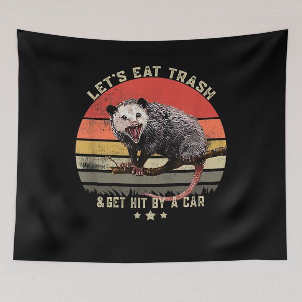 Item preview, Let's Eat Trash Get Hit By A Car Vintage Opossum designed and sold by JohnsonEdwards.