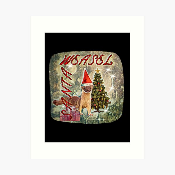 Artikelvorschau, Santa Wiesel Weihnachtsbaum Geschenk entworfen und verkauft von umfhn.