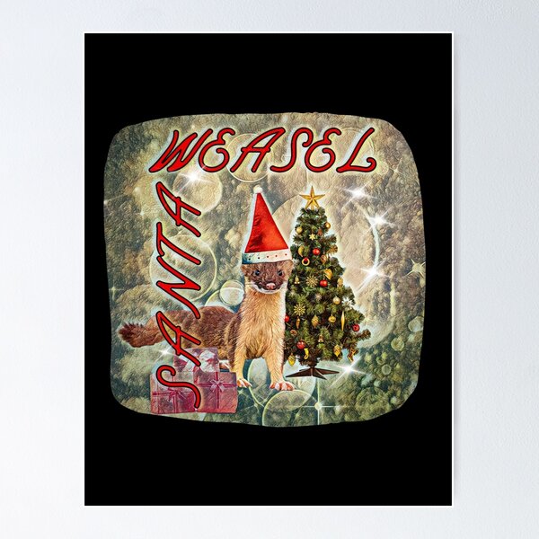 Artikelvorschau, Santa Wiesel Weihnachtsbaum Geschenk entworfen und verkauft von umfhn.
