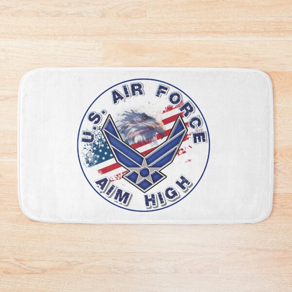 Item preview, U.S. Air Force Aim High Logo with Flag and Eagle. designed and sold by AGED Limited.