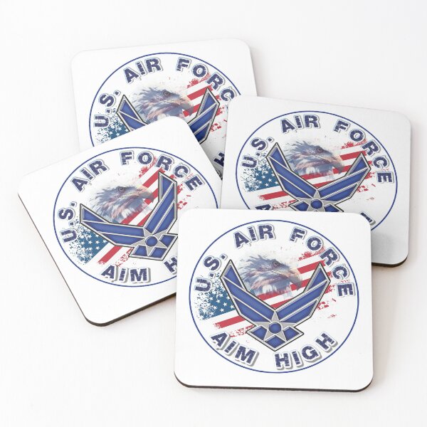 Item preview, U.S. Air Force Aim High Logo with Flag and Eagle. designed and sold by AGED Limited.