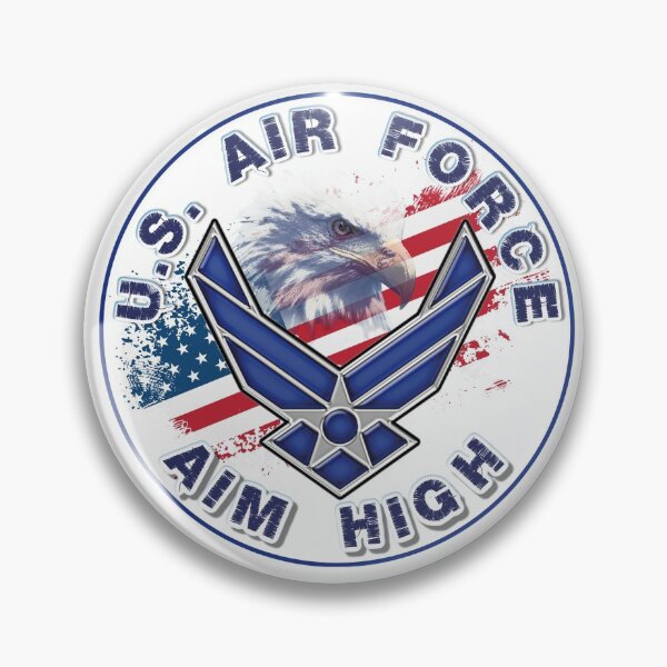 Item preview, U.S. Air Force Aim High Logo with Flag and Eagle. designed and sold by AGED Limited.