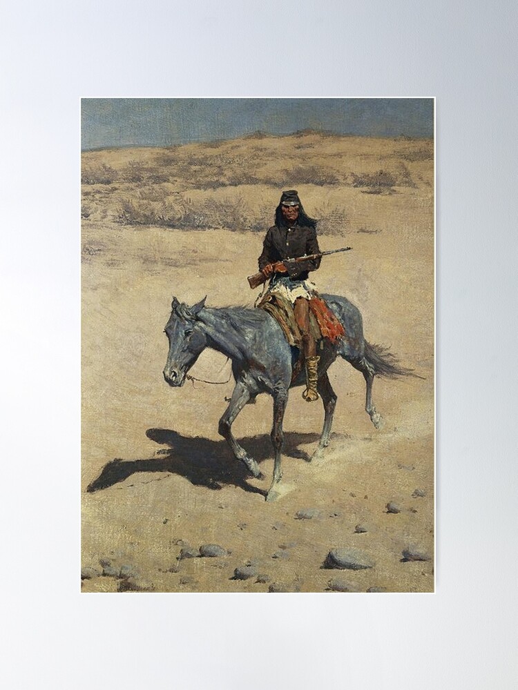 Apache Scout” Western Art by Frederick Remington Poster for Sale by  PatricianneK