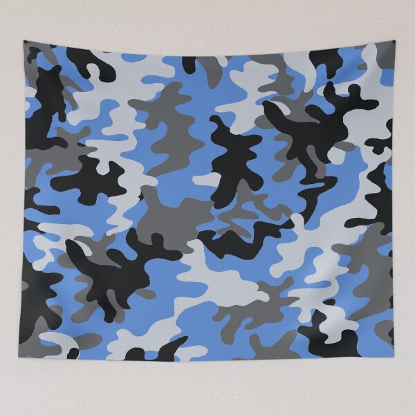 Item preview, Blue Camouflage Design Poster – Modern Racing Texture Art designed and sold by Road To Track.