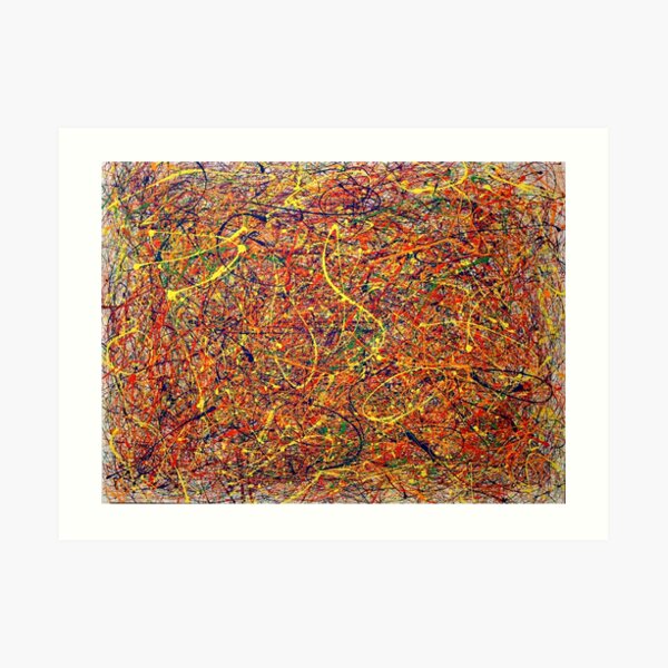 Abstract Jackson Pollock Painting Original Art Art Print
