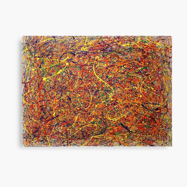 Abstract Jackson Pollock Painting Original Art Canvas Print