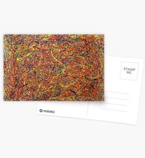 Abstract Jackson Pollock Painting Original Art Titled: Singularity Postcards