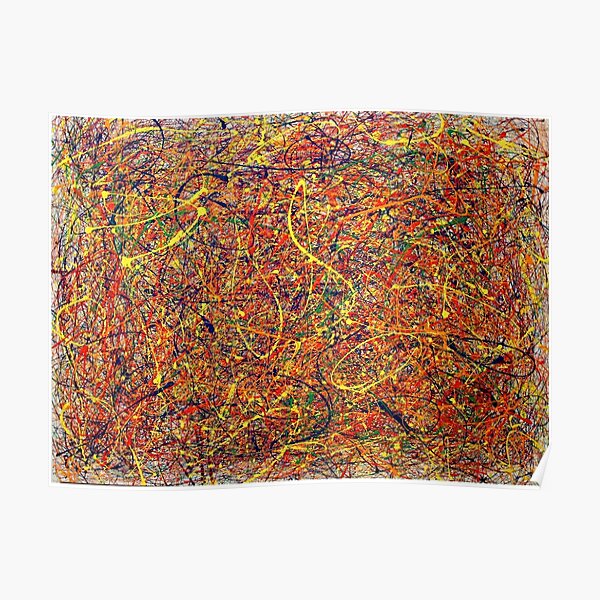 Abstract Jackson Pollock Painting Original Art Poster