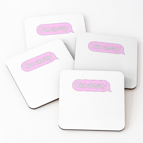 Item preview, Go Away Blue Message Cartoon Pink Message Sarcasm designed and sold by sharedipmemes.