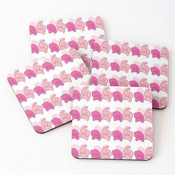 Item preview, Pink Baby Elephants in Love designed and sold by Dynamitebucket.
